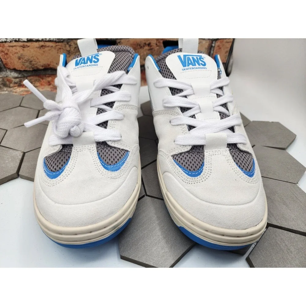 Vans Skate Mixxa Suede White Blue Chunky Men Shoes Sz 12 Retro Skateboard 2024